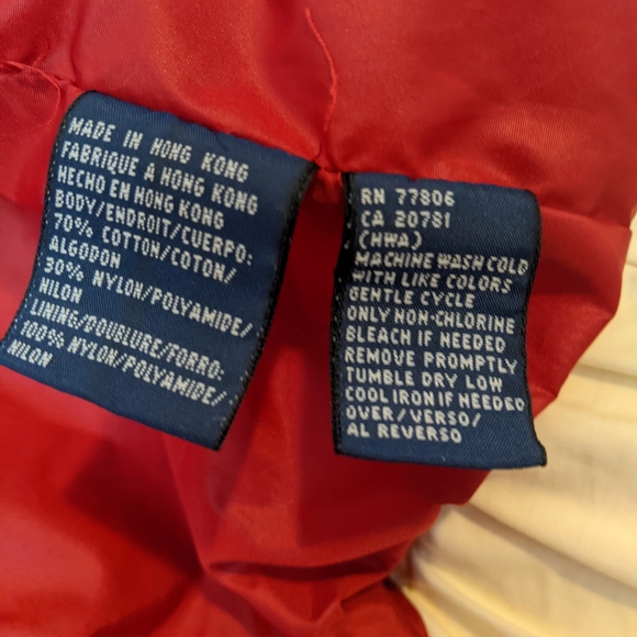 Vintage Tommy Hilfiger Jacket Puffy Men's Medium Red White Blue - Picture 5 of 14